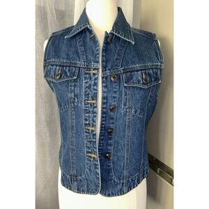 Coastal Cowgirl Denim Vest Boho Western St. Johns Bay Women’s Small